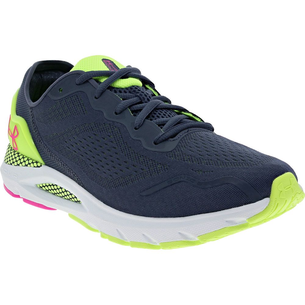 Under Armour Hovr Sonic 6 Running Shoe - Mens Gray Lime Pink