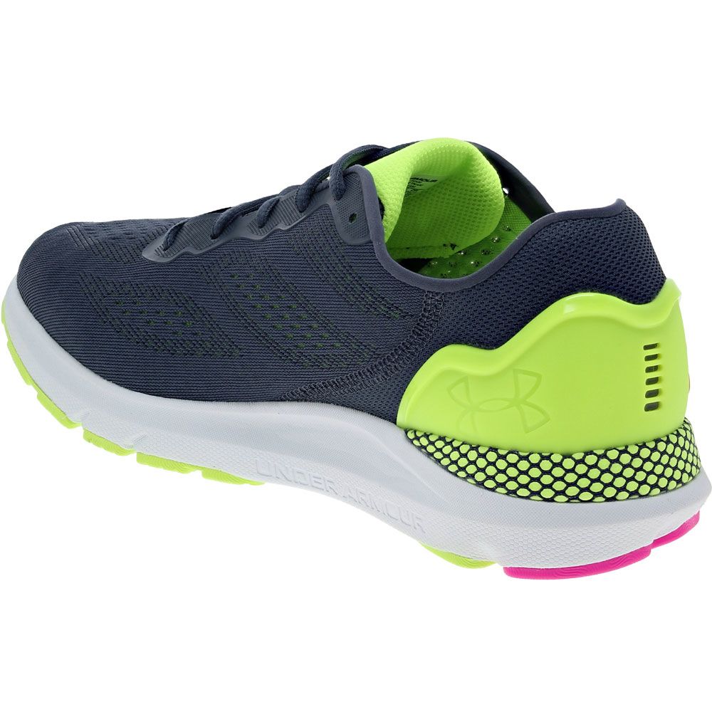 Under Armour Hovr Sonic 6 Running Shoe - Mens Gray Lime Pink Back View