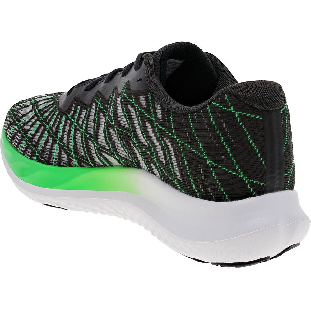 Under Armour Charged Breeze 2 Running Shoes - Mens Gray Green Screen Back View
