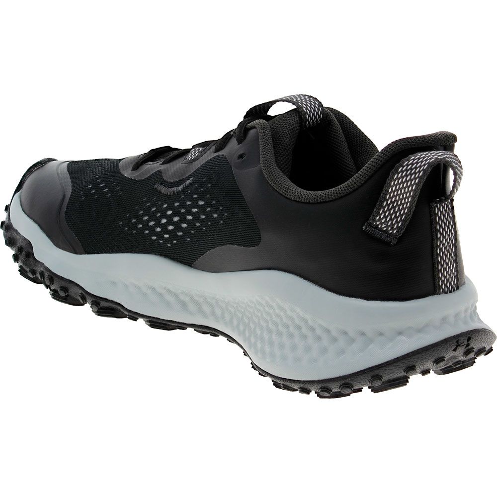 Under Armour Charged Maven Trail Running Shoes - Mens Black Gray Back View