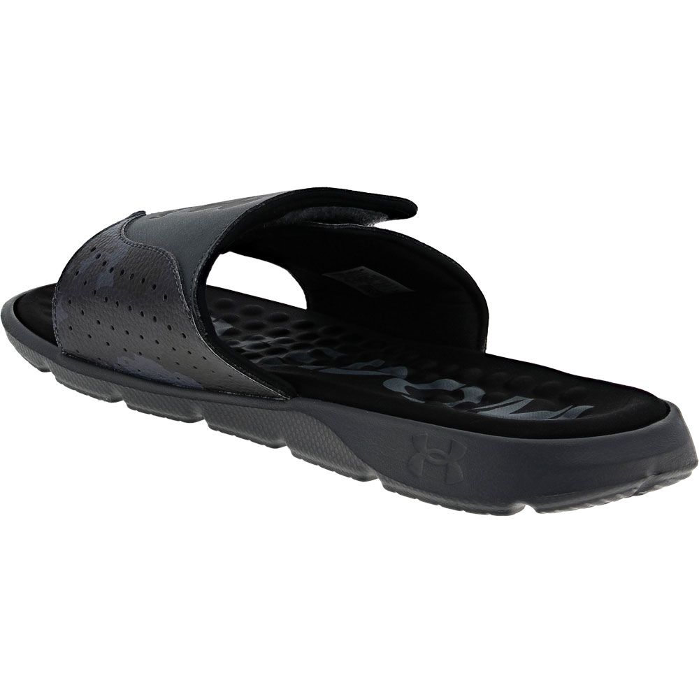 Under Armour Ignite Pro 7 Freedom Slide Sandals - Mens Grey Black Back View
