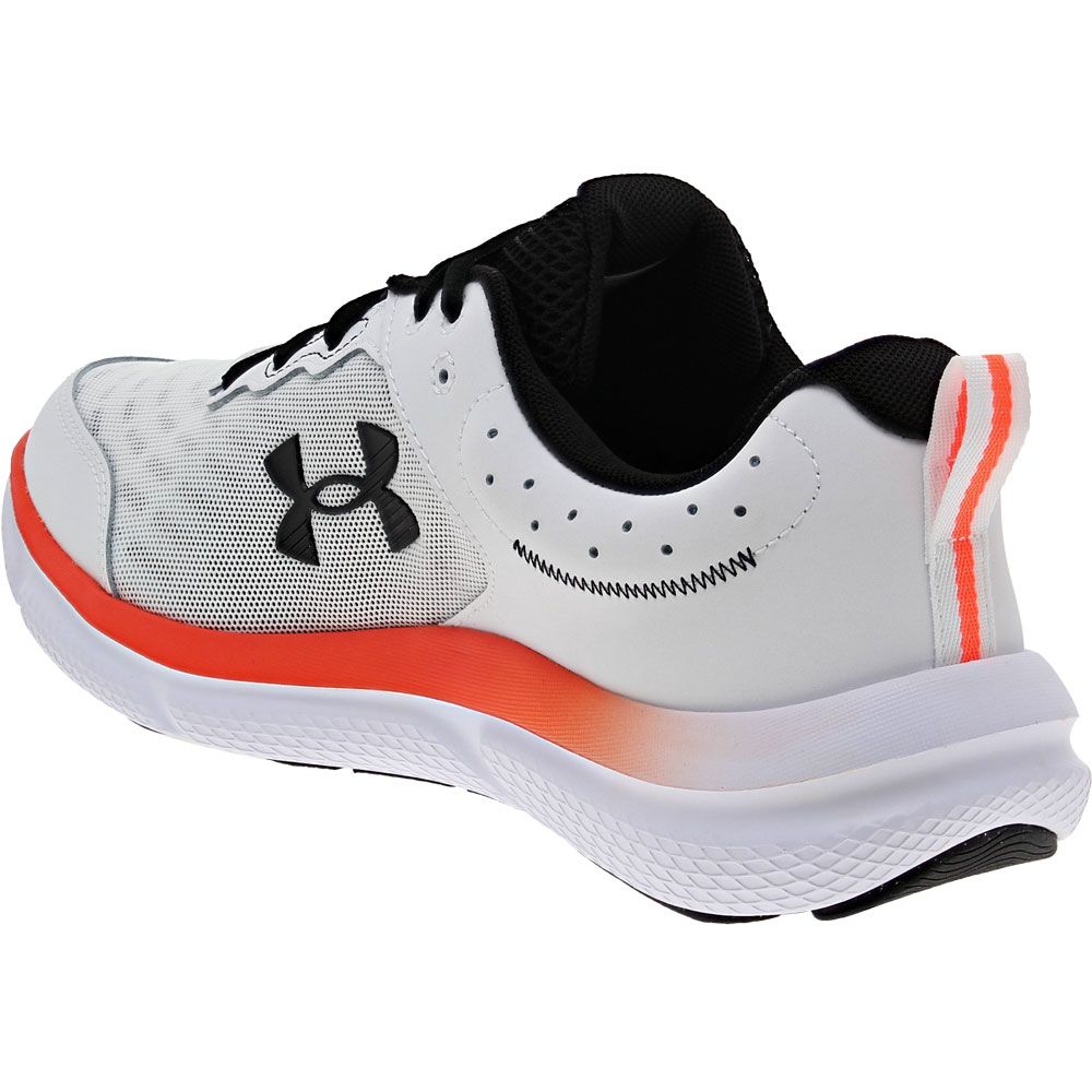 Under Armour Charged Assert 10 Men's Running Shoes  White Black Back View