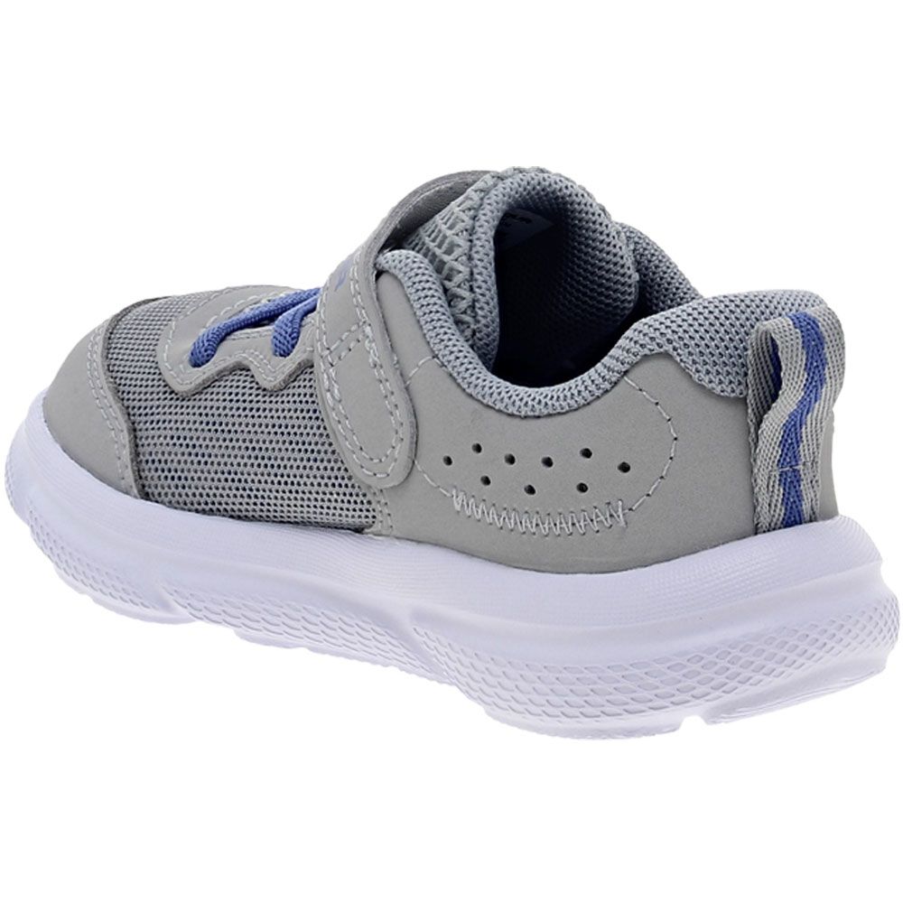Under Armour Assert 10 AC Inf Girls Athletic Shoes - Baby Toddler Mod Gray Nebula Purple Back View