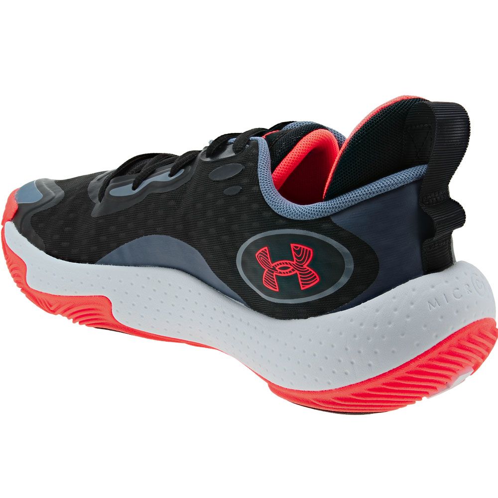 Under Armour Spawn 5 Basketball Shoes - Mens Black Gravel Back View