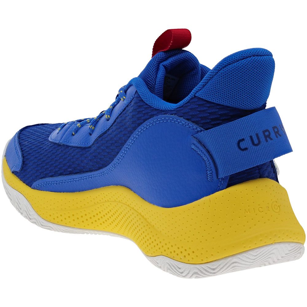 Under Armour Curry 3z7 Basketball Shoes - Mens Royal Blue Taxi Back View
