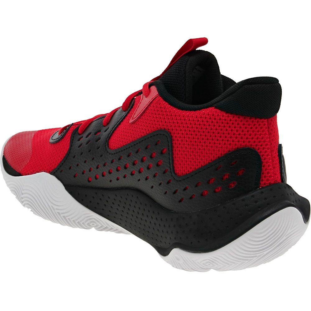 Under Armour Jet 23 Basketball Shoes - Mens Red Black Back View