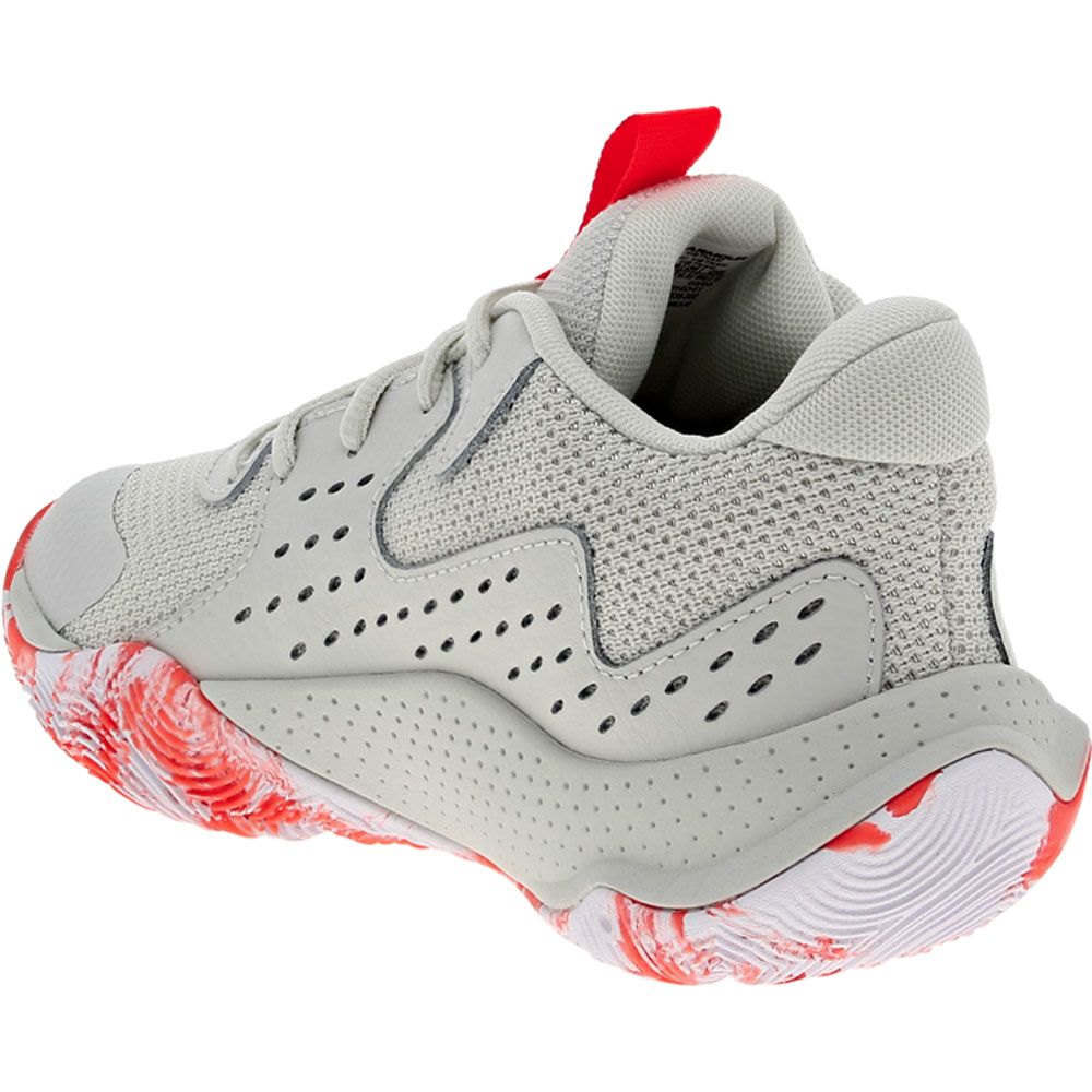 Under Armour Jet 23 Ps Basketball - Boys | Girls White Clay Purple Back View