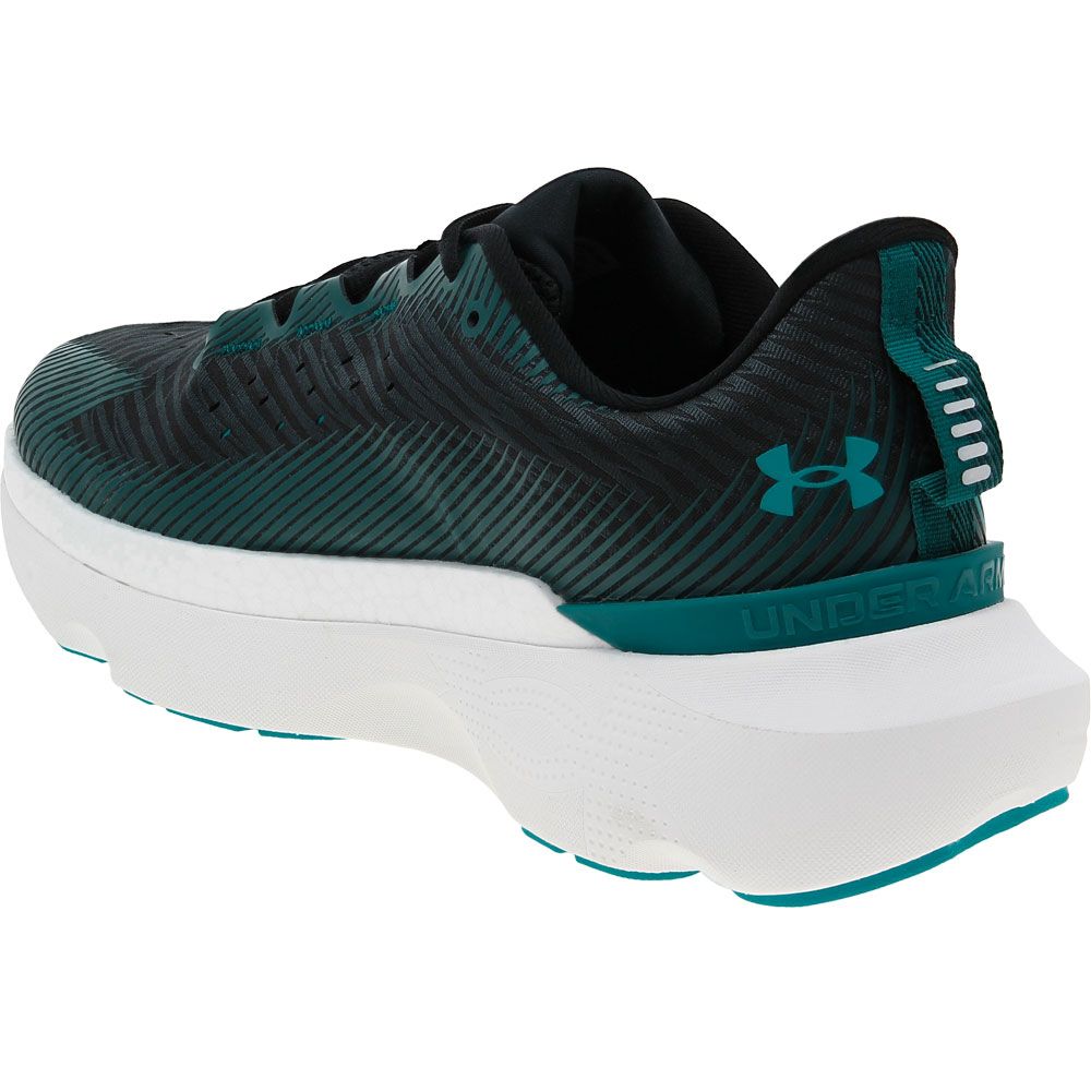 Under Armour Infinite Pro Running Shoes - Mens Black Hydro Teal Back View