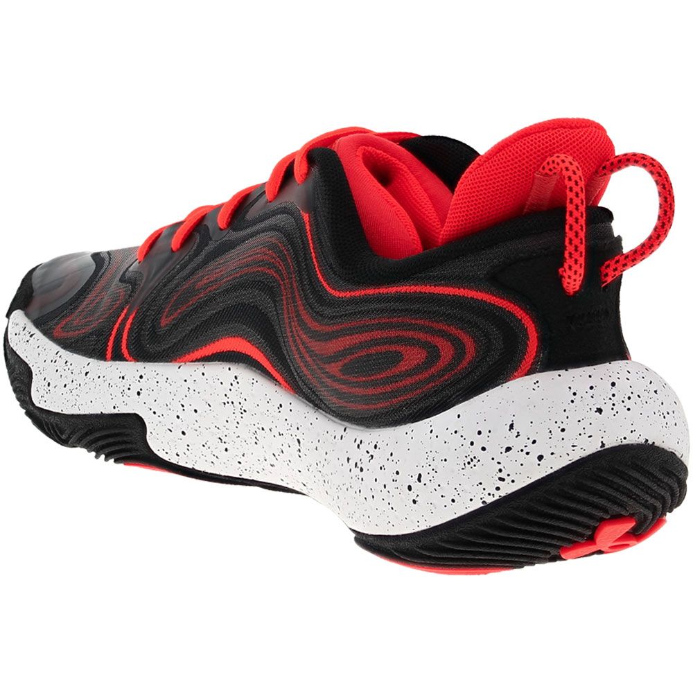 Under Armour Spawn 6 Basketball Shoes - Mens Black Phoenix Fire Back View