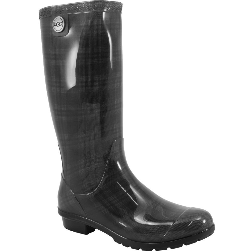 UGG® Shaye Plaid Rain Boots - Womens Black