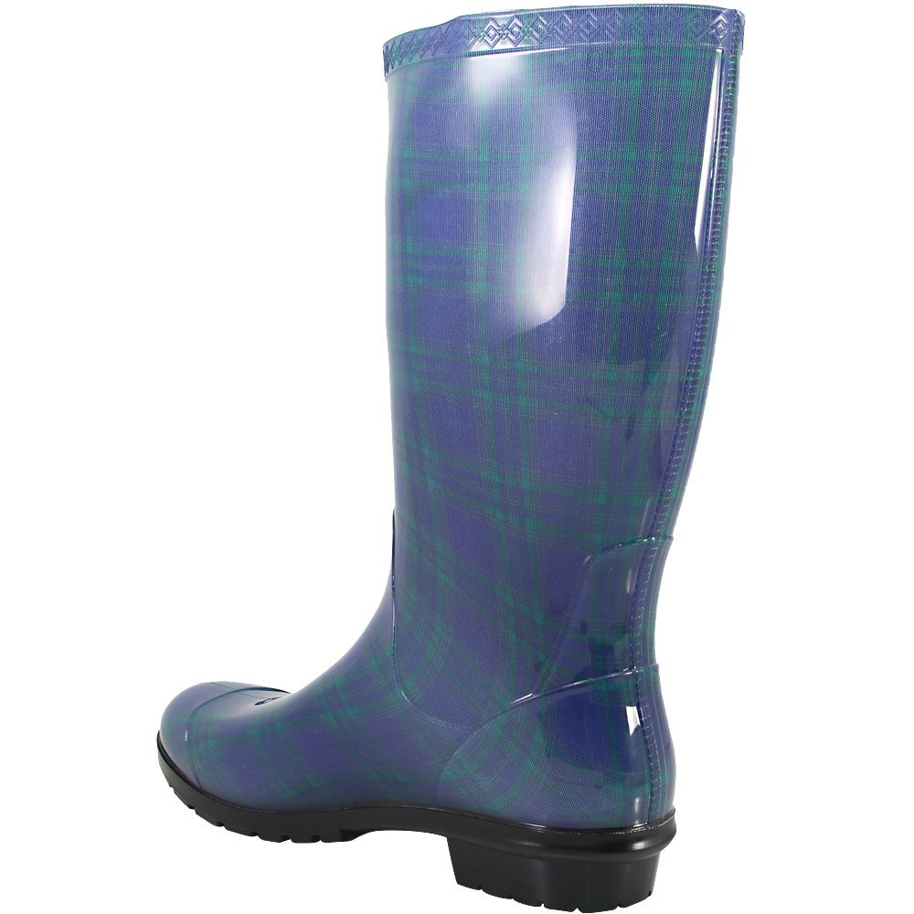 UGG® Shaye Plaid Rain Boots - Womens Night Sky Back View