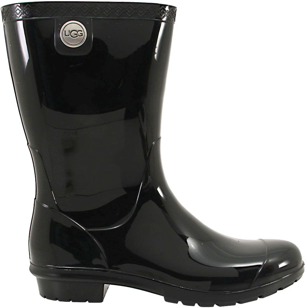UGG Sienna Rubber Boots - Womens Black Side View
