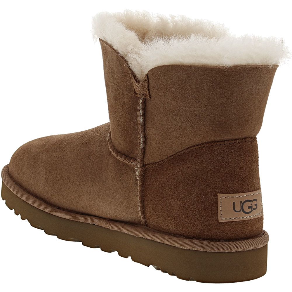 UGG Mini Bailey Bow Boots Chestnut Suede - Women's Ankle Boots