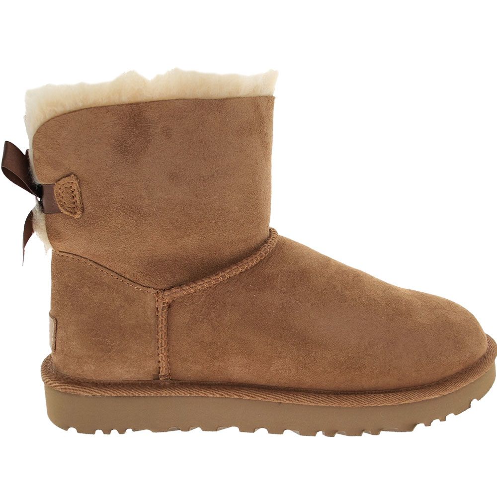 UGG Bailey Bow Mini 2 Comfort Winter Boots - Womens Chestnut