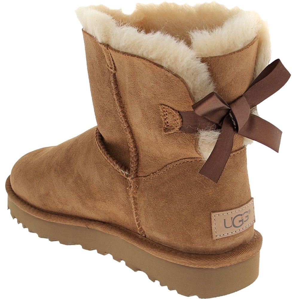 UGG Bailey Bow Mini 2 Winter Boots - Womens Chestnut Back View