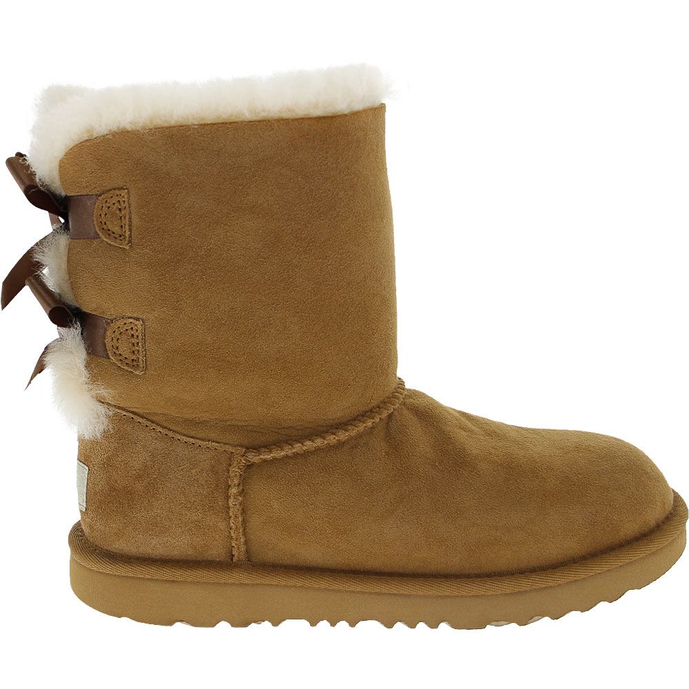 UGG Bailey Bow 2 Comfort Winter Boots - Girls Chestnut Side View