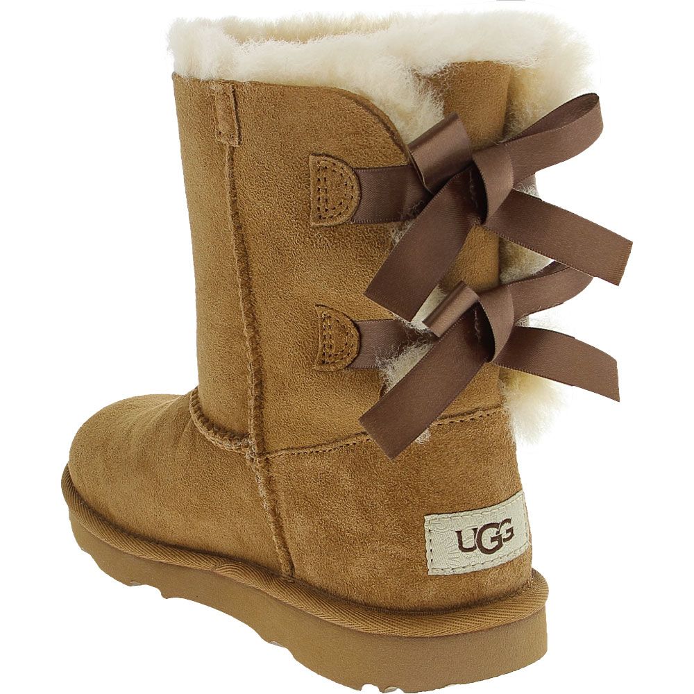 UGG Bailey Bow 2 Comfort Winter Boots - Girls Chestnut Back View