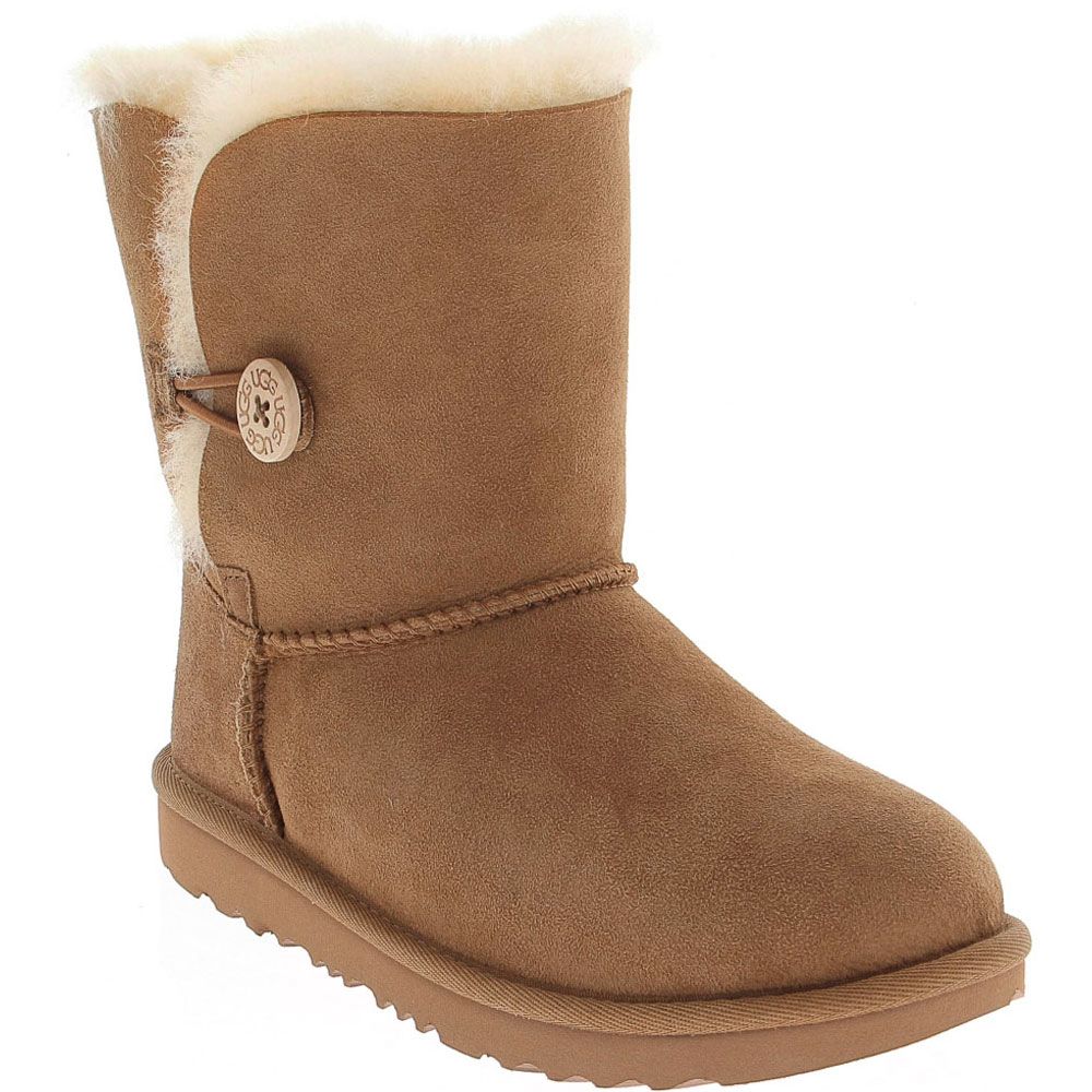UGG Bailey Button 2 Comfort Winter Boots - Girls Chestnut