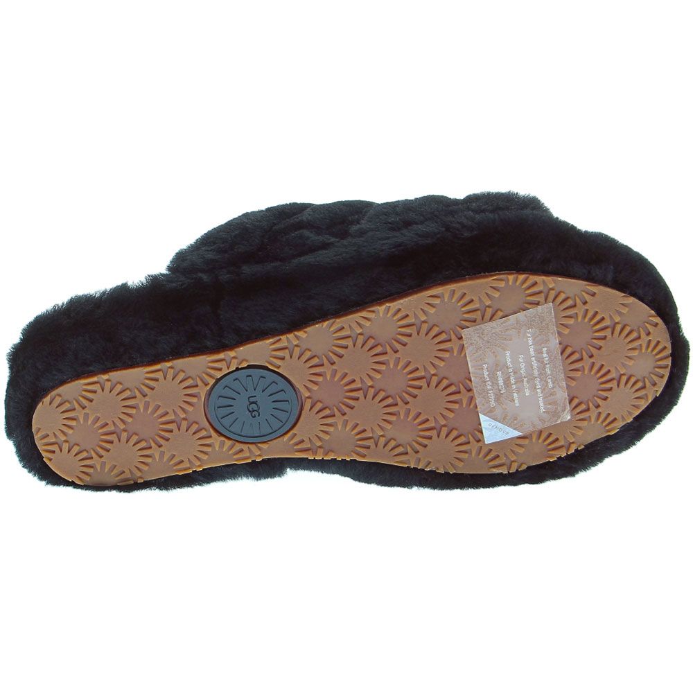 UGG Fluff Yeah Slide Slippers - Womens Black Sole View