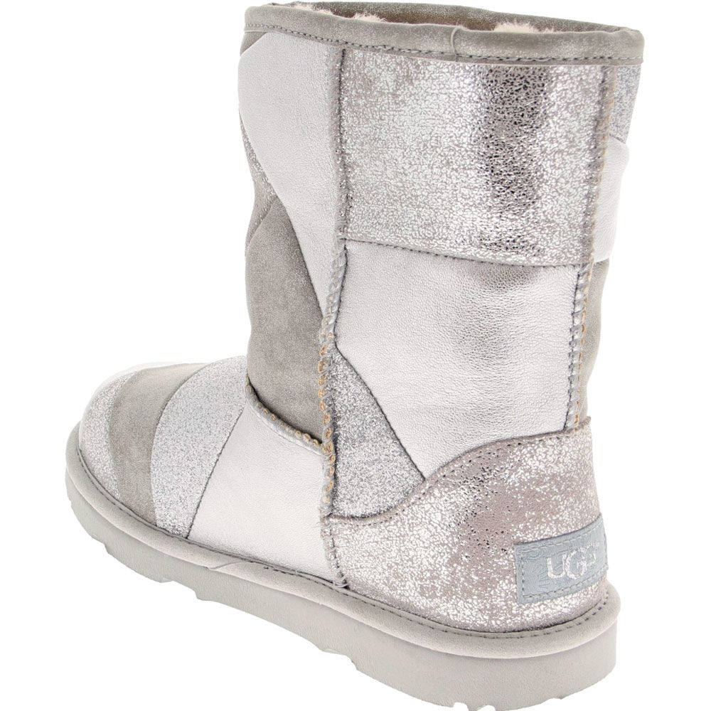 UGG® Classic 2 Patch Comfort Winter Boots - Girls Silver Back View