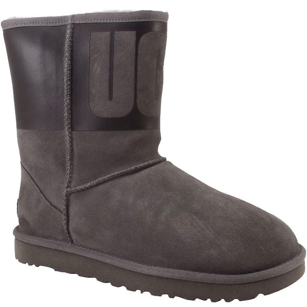 UGG® Classic Short Rubber Comfort Winter Boots - Womens Grey Black