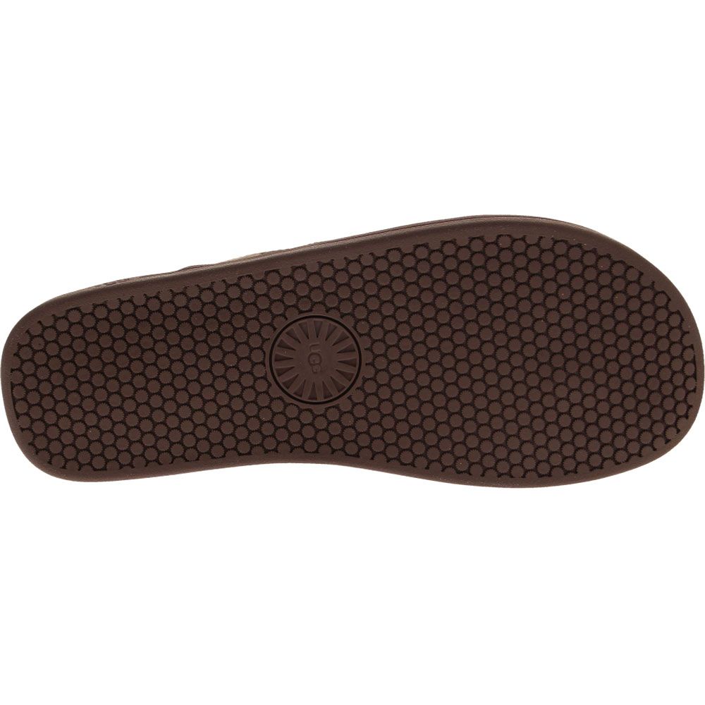 UGG® Seaside Flip Leather Flip Flops - Mens Luggage Sole View