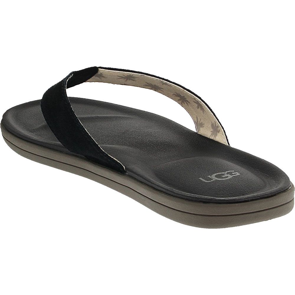 UGG® Brookside Flip Flop Mens Sandals Black Back View