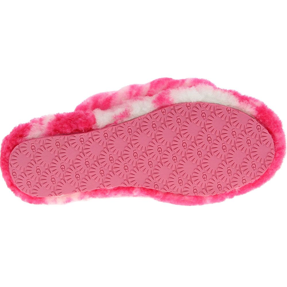 UGG Fluff Yeah Slide Marbl Slippers - Boys | Girls Pink Sole View