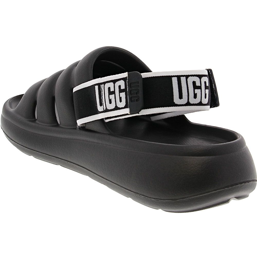 UGG Sport Yeah Sandals - Womens Black Back View