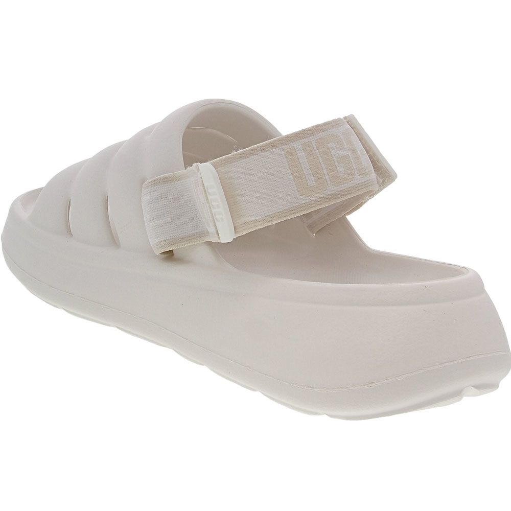UGG® Sport Yeah Sandals - Womens White Back View