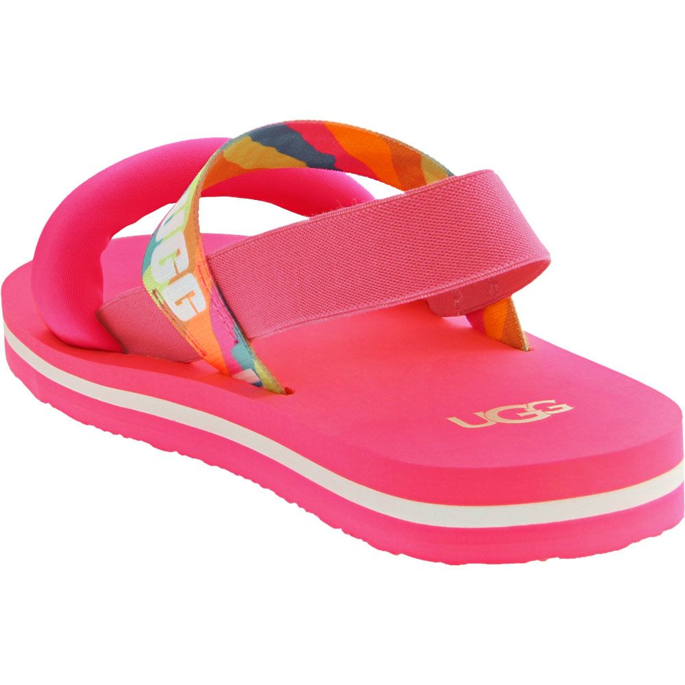 UGG® Zuma Sling Water Sandals - Girls Pink Back View