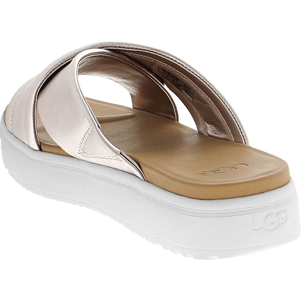 UGG® Zayne Crossband Sandals - Womens Gold Back View