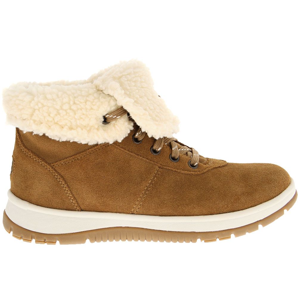 UGG Lakesider Mid Lace Up Casual Boots - Womens Chestnut Side View