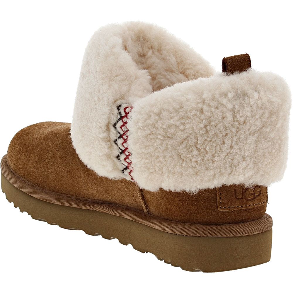 UGG® Ultra Mini UGGBraid Winter Boots - Womens Chestnut Back View