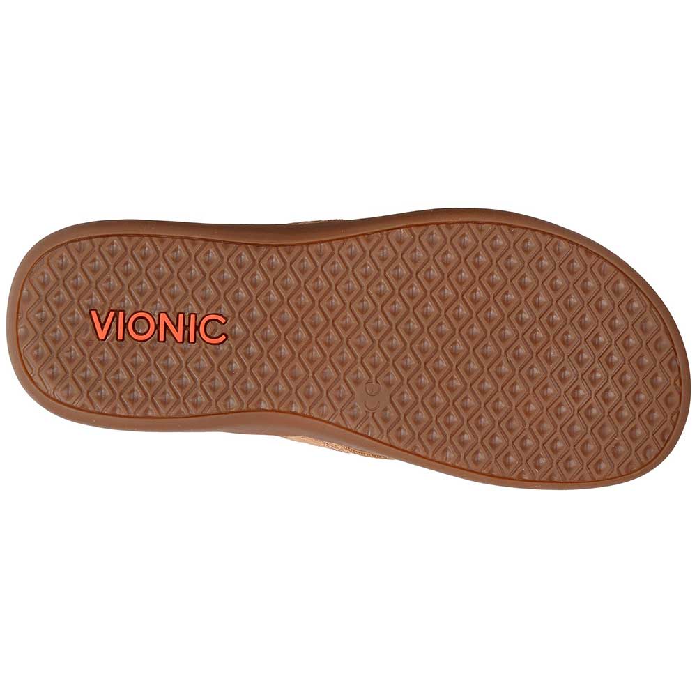 Vionic Tide 2 Sandals - Womens Gold Cork Sole View
