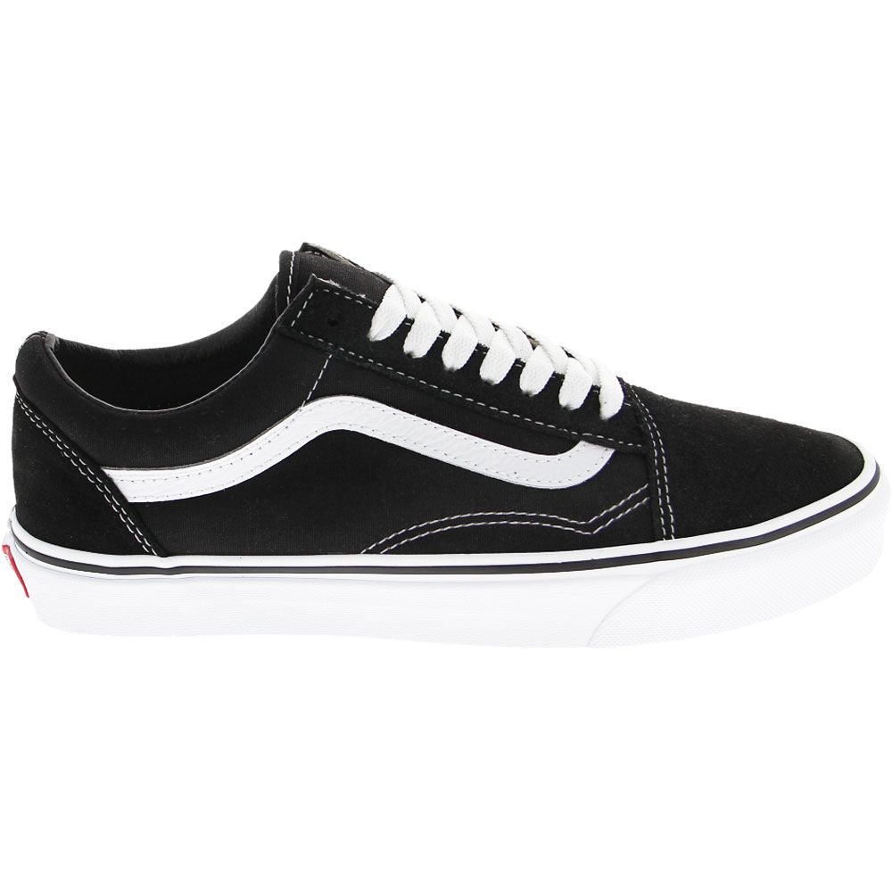 Vans Old Skool Skate Shoes - Mens Black White Side View