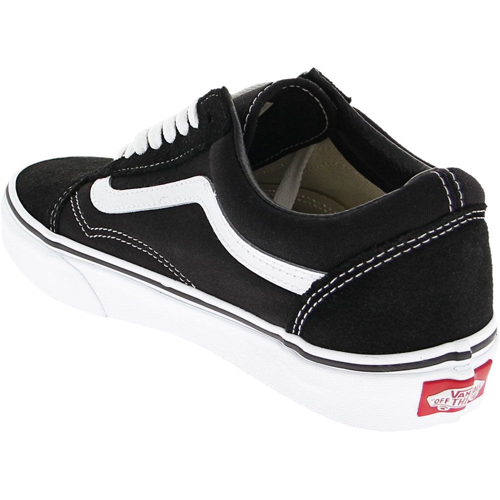 Vans Old Skool Skate Shoes - Mens Black White Back View