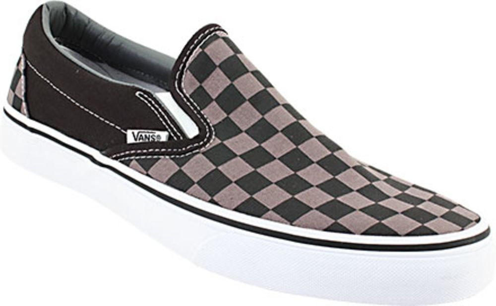 Vans Checkerboard Skate Shoes - Mens Black Grey