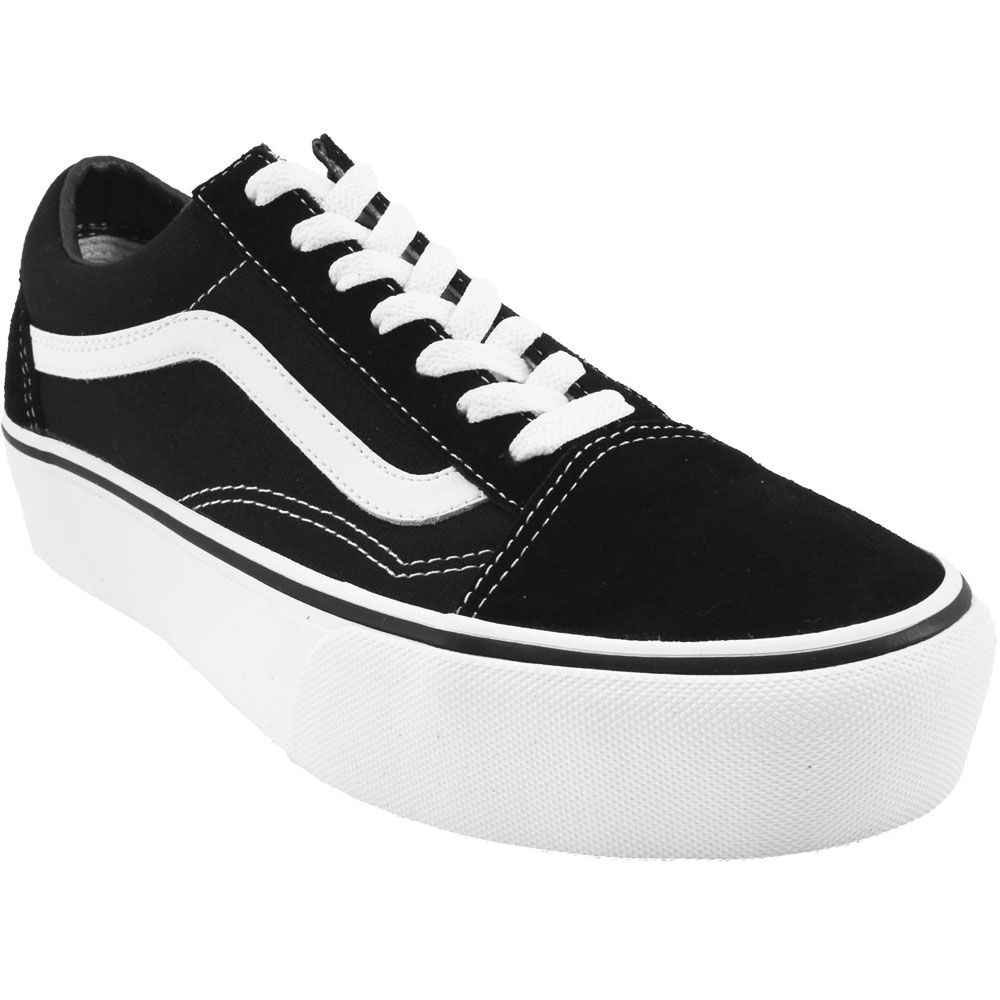 Vans Old Skool Platform Skate Shoes - Womens Black White