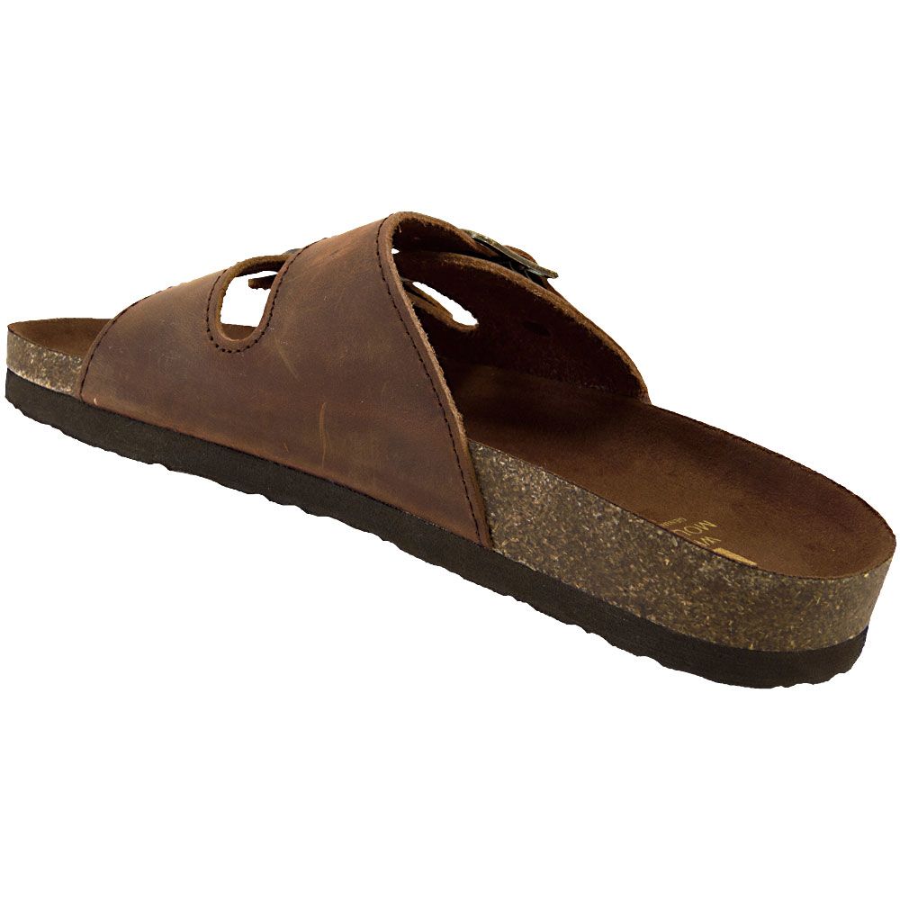 White Mountain Helga Sandals - Womens Brown Leather Back View
