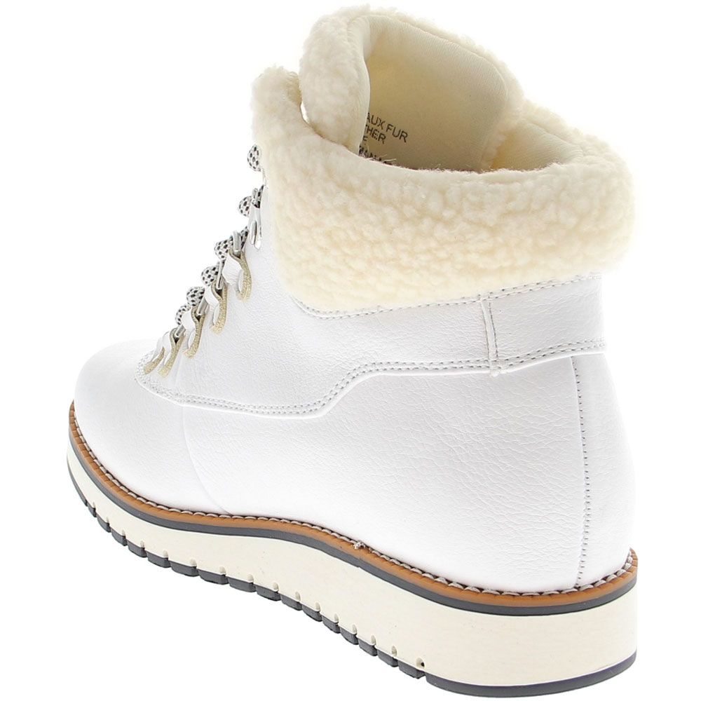 White Mountain Cozy Casual Boots - Womens White Smooth Back View