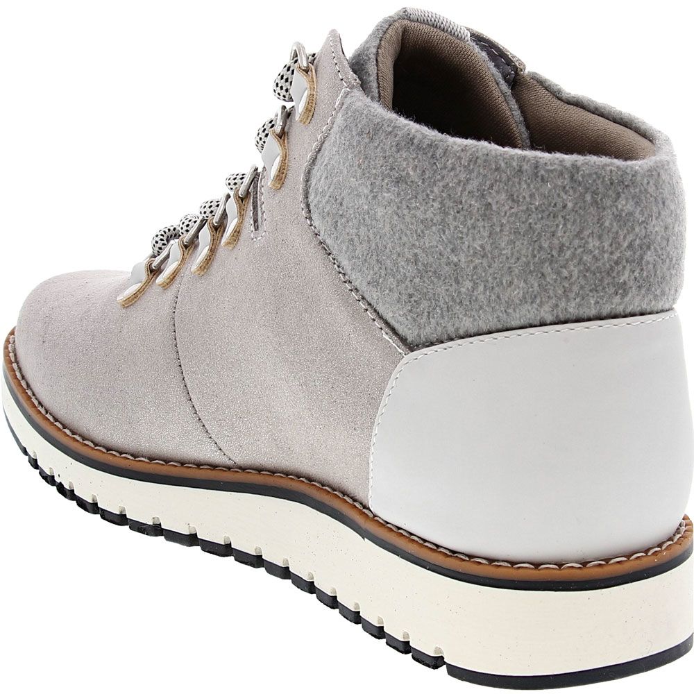 White Mountain Clifton Casual Boots - Womens Silver Textile Back View