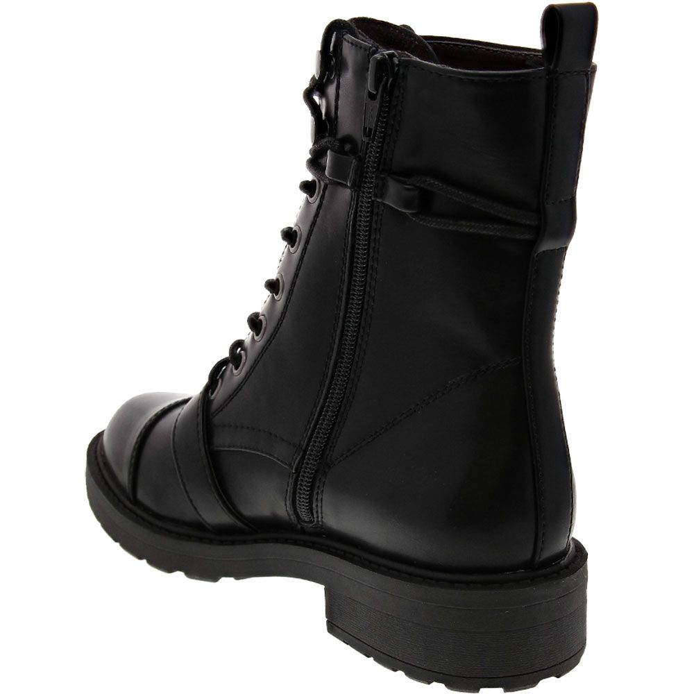 White Mountain Decree Casual Boots - Womens Black Smooth Back View