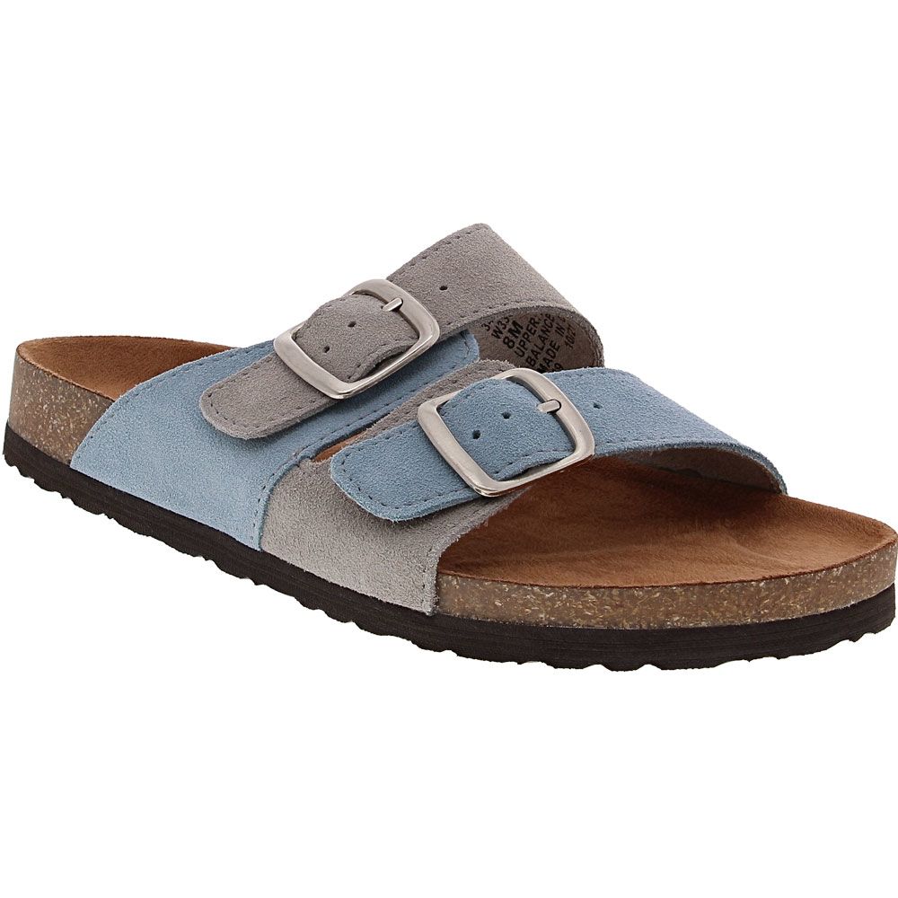 White Mountain Hippy Sandals - Womens Dusty Teal Light Grey