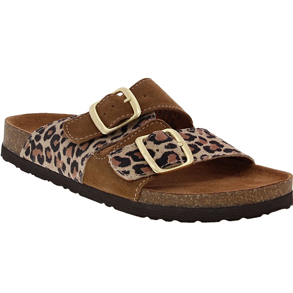 White Mountain Hippy Sandals - Womens Leopard New Chestnut