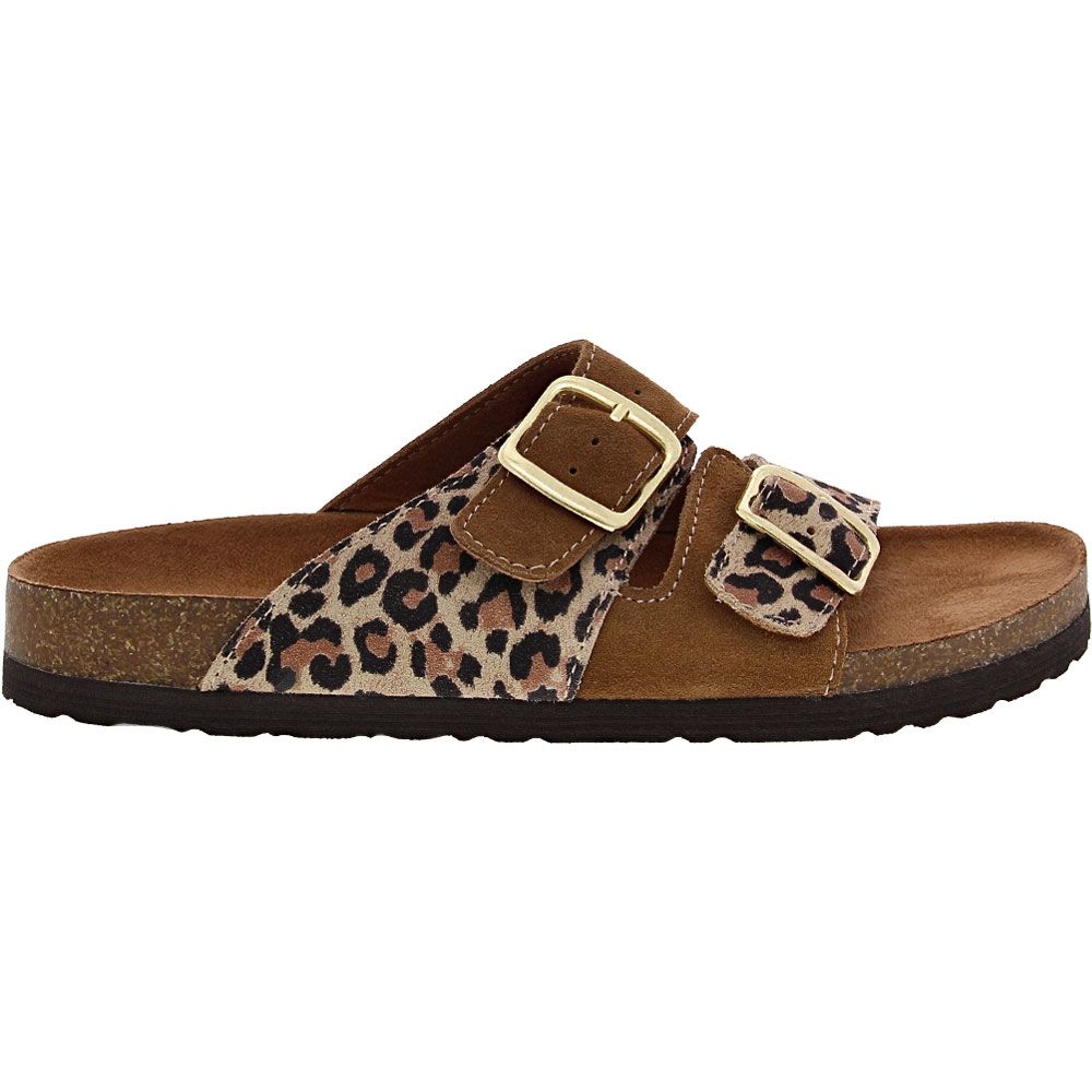 White Mountain Hippy Sandals - Womens Leopard New Chestnut Side View