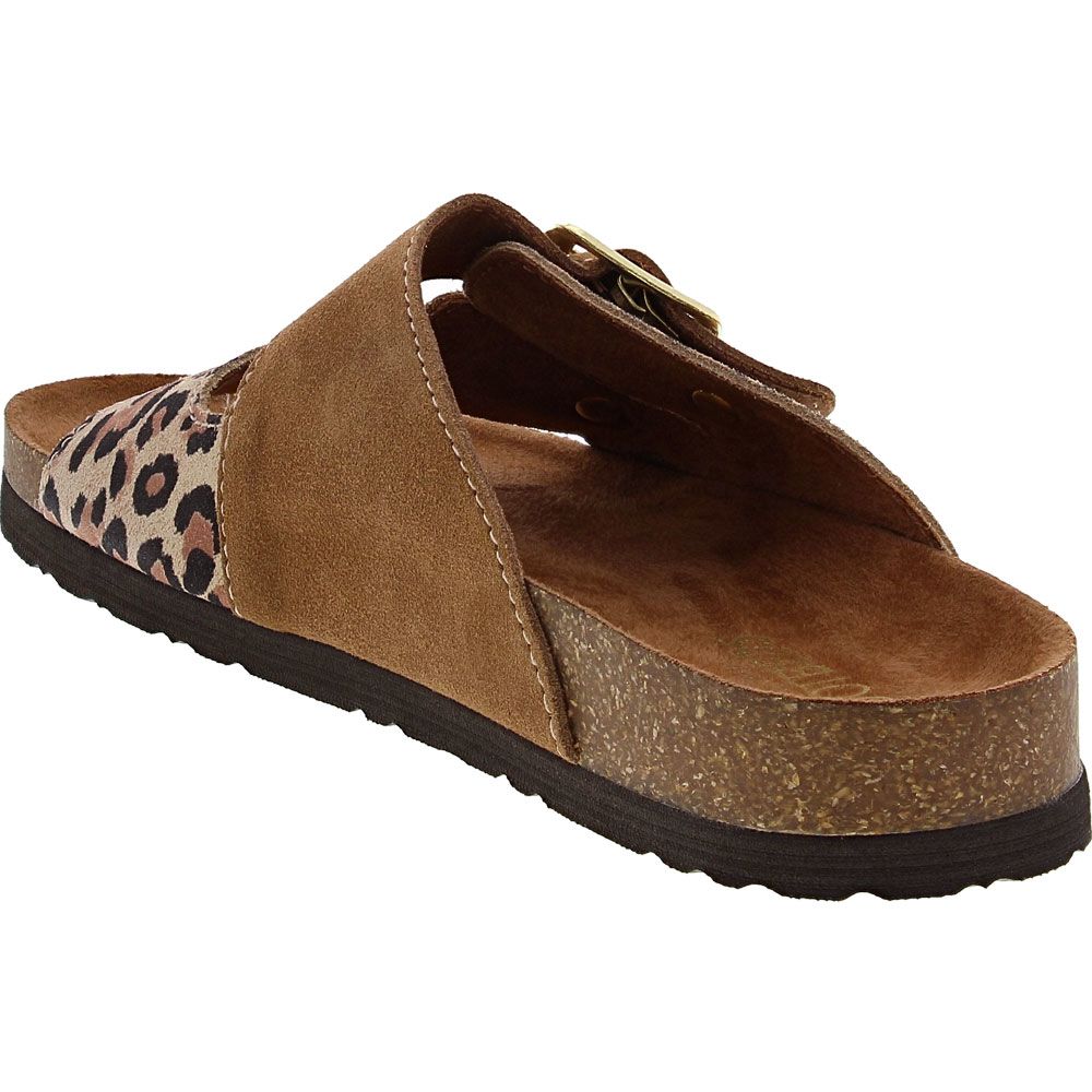 White Mountain Hippy Sandals - Womens Leopard New Chestnut Back View