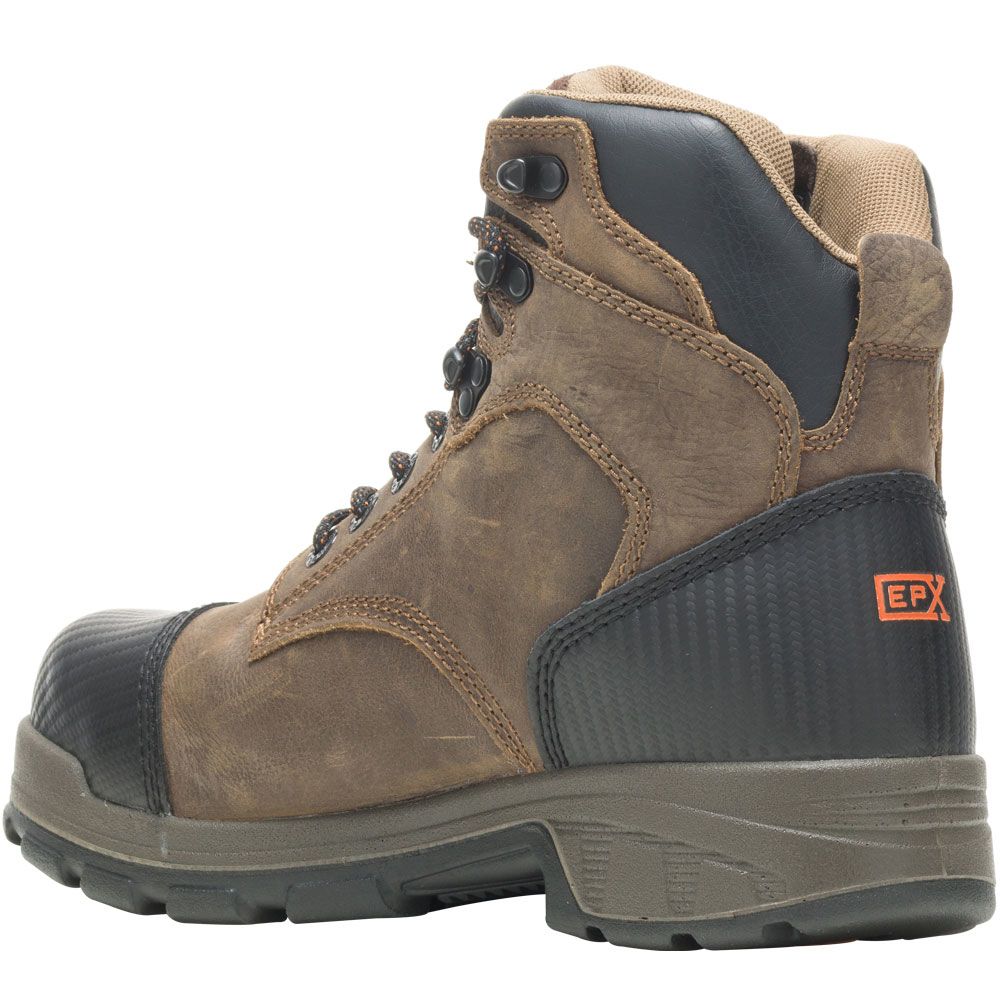Wolverine 10653 Composite Toe Work Boots - Mens Chocolate Back View