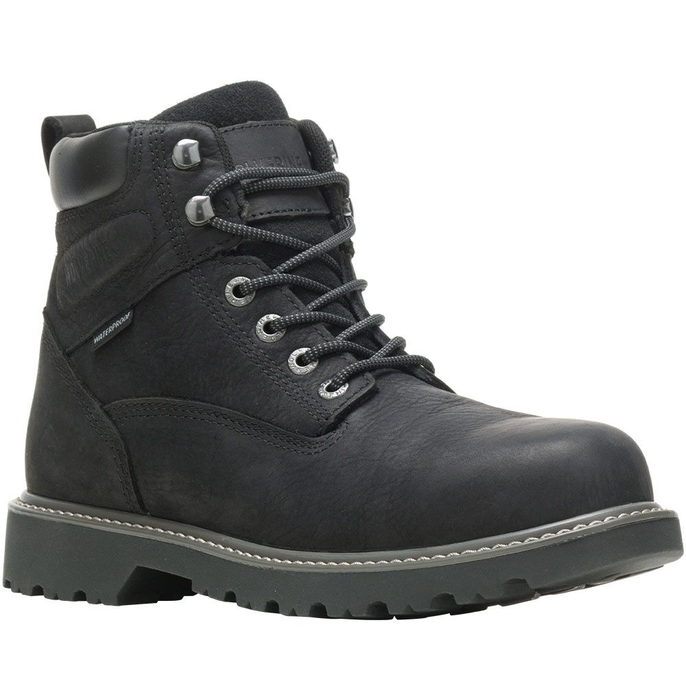 Wolverine Floorhand 6" 10691 Non-Safety Toe Work Boots - Mens Black
