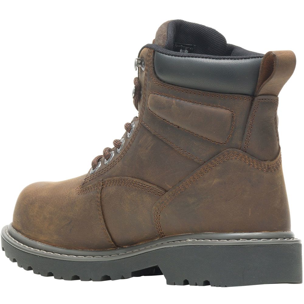 Wolverine Floorhand Safety Toe Work Boots - Womens Brown Back View